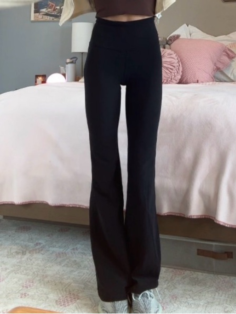 Athleta High-Waist Black Flared Yoga Pants